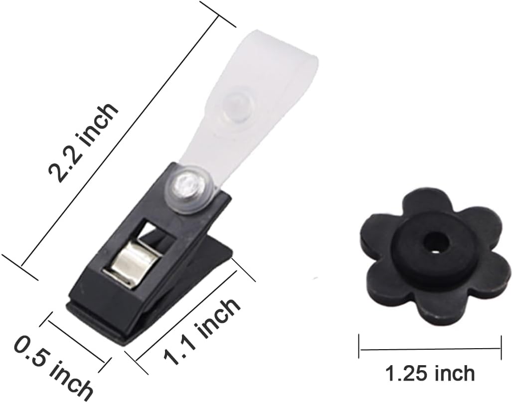 10 Topes Goma para Bandera Jardín con Clips Antiviento