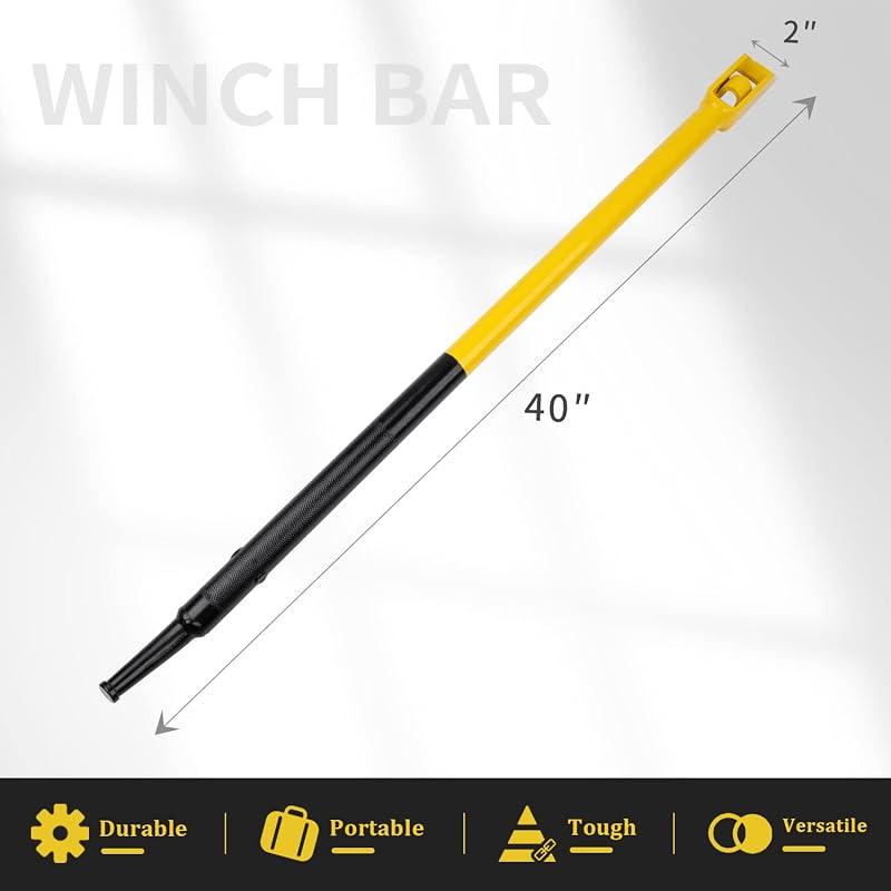 Barra cabrestante acero carbono con cabeza cuadrada set 1