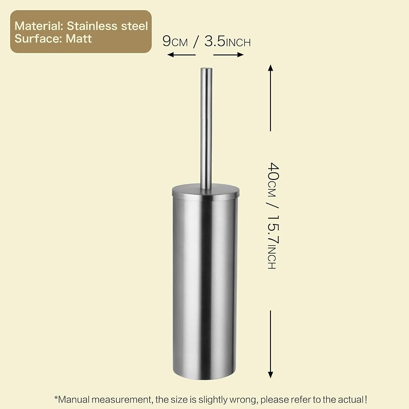 Escobilla inodoro acero inox cubo extraíble
