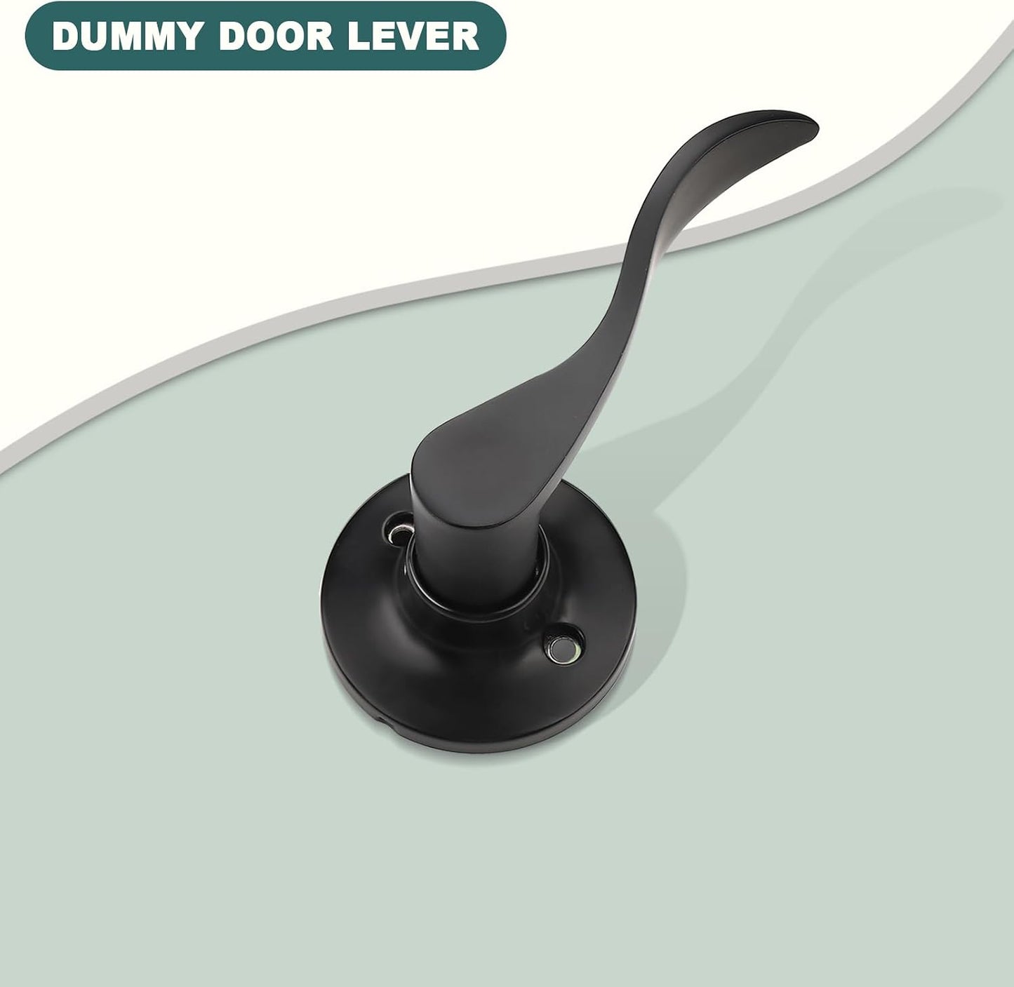4 Manijas Dummy Puerta Interior Negro Mate Palanca Derecha