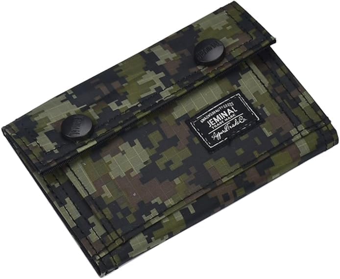 Cartera plegable camuflaje verde impermeable hombre