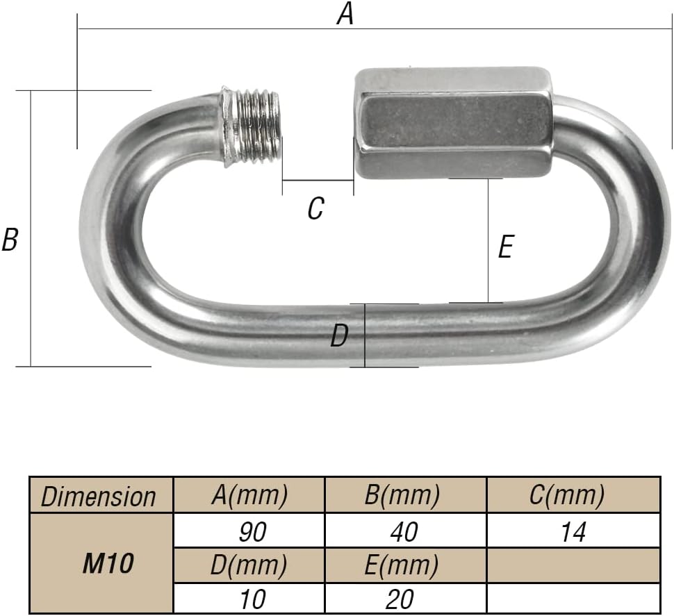 Enlaces cadena acero inox