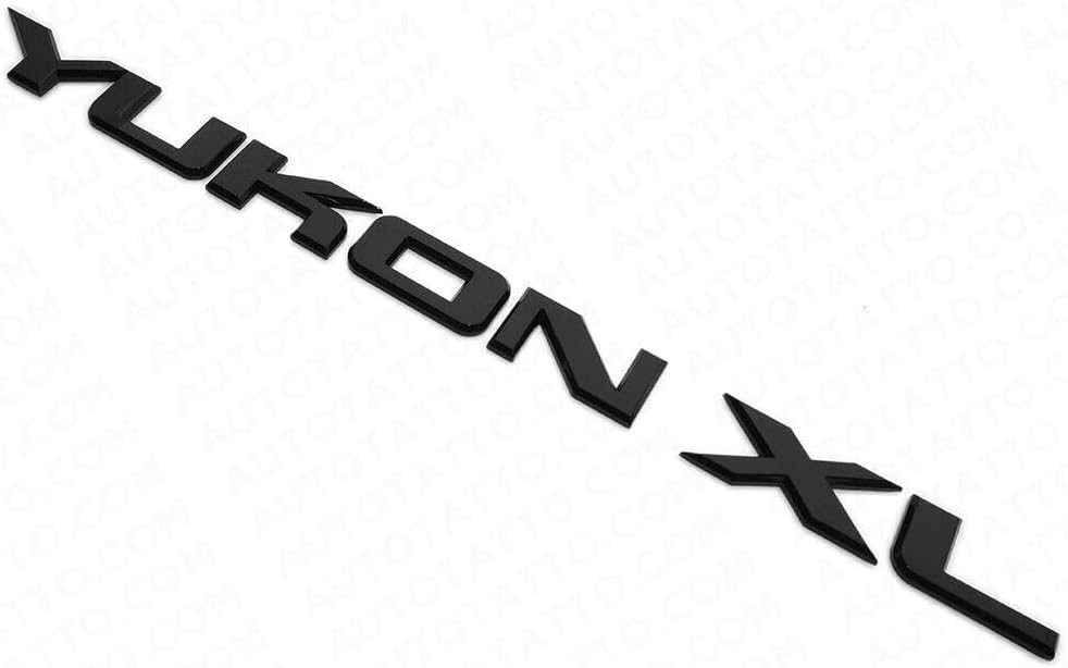 Emblema puerta elevadora Yukon XL negro brillante