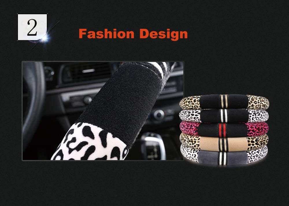 Funda volante afelpada estampado leopardo antiderrap