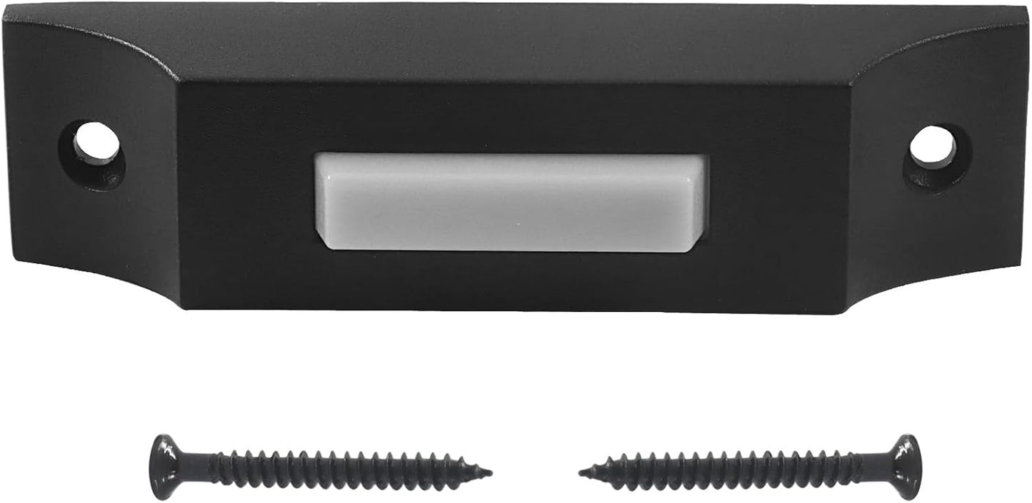 Botón timbre iluminado metal negro pared interruptor garaje