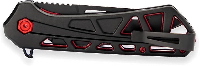 Cuchillo bolsillo Trace Ops negro/rojo