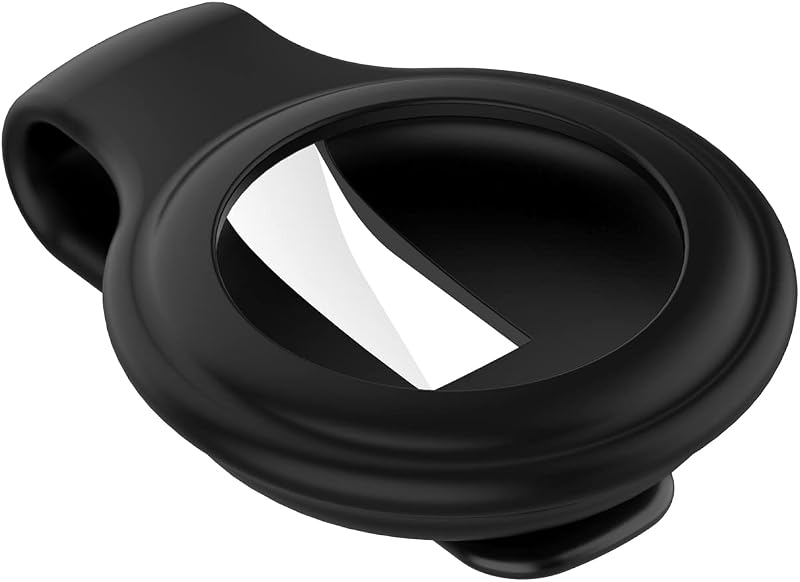 Soporte clip para Airtag con funda silicona suave negro