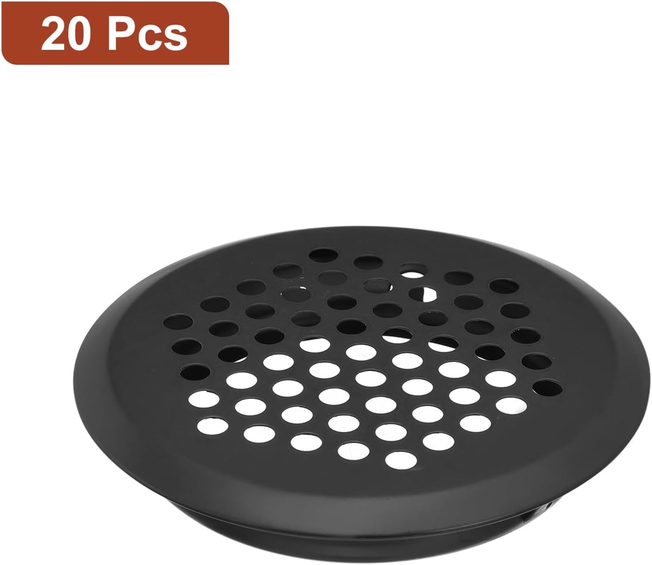 Ventilación Soffit 2.087pulg 20 Rejillas Acero Inox Negro