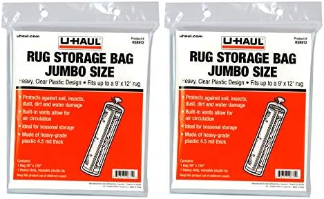 Bolsas almacenamiento alfombras jumbo 9x12ft 26x130" set 2