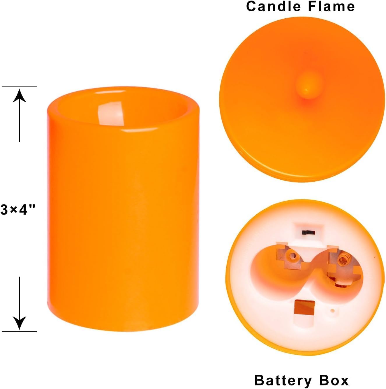 Velas LED parpadeantes 3x4pulg control remoto hogar