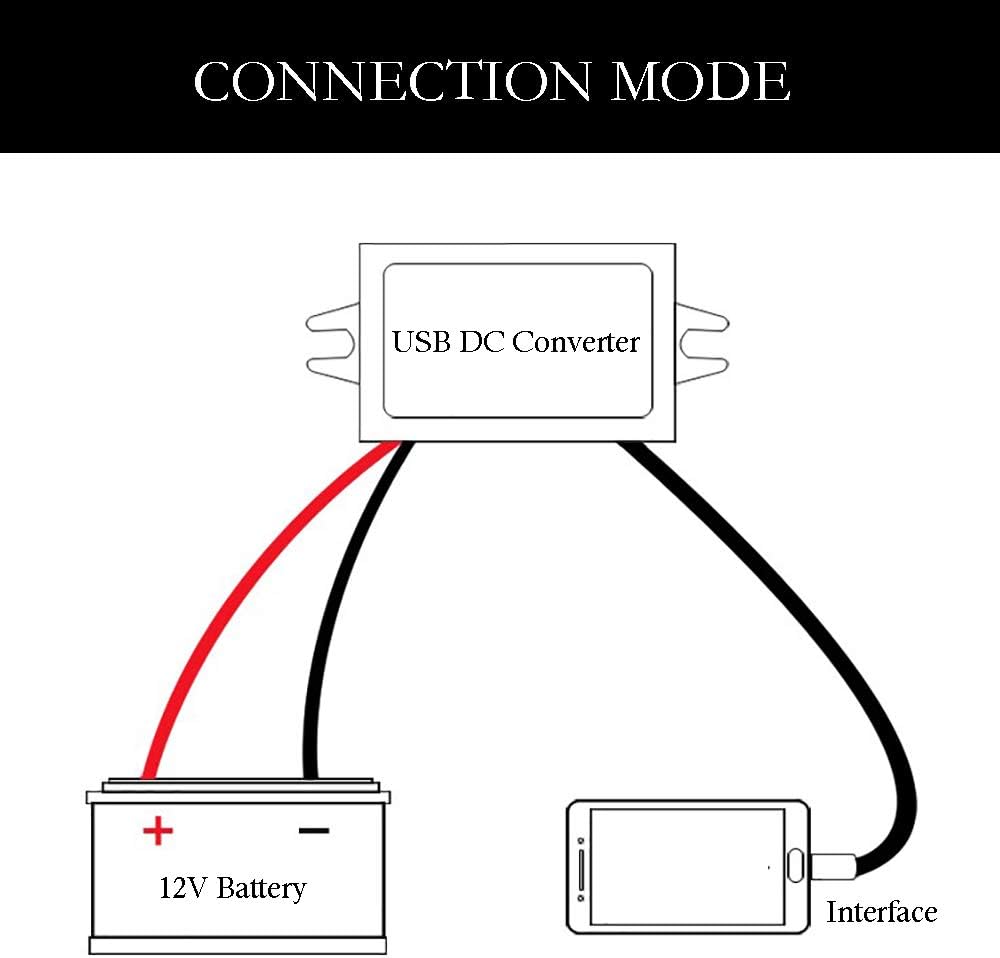 Convertidor DC a CC 12V a 5V 3A USB impermeable