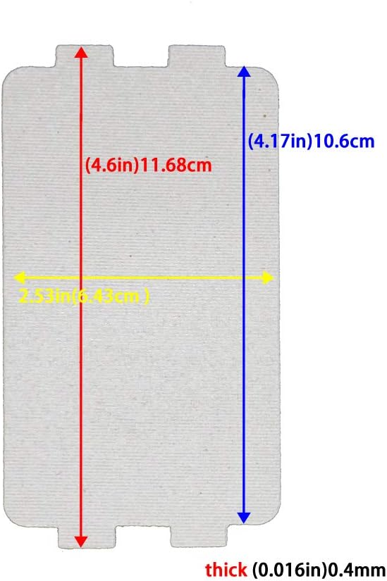 2 Pzas láminas mica para horno microondas 10.6x6.4cm