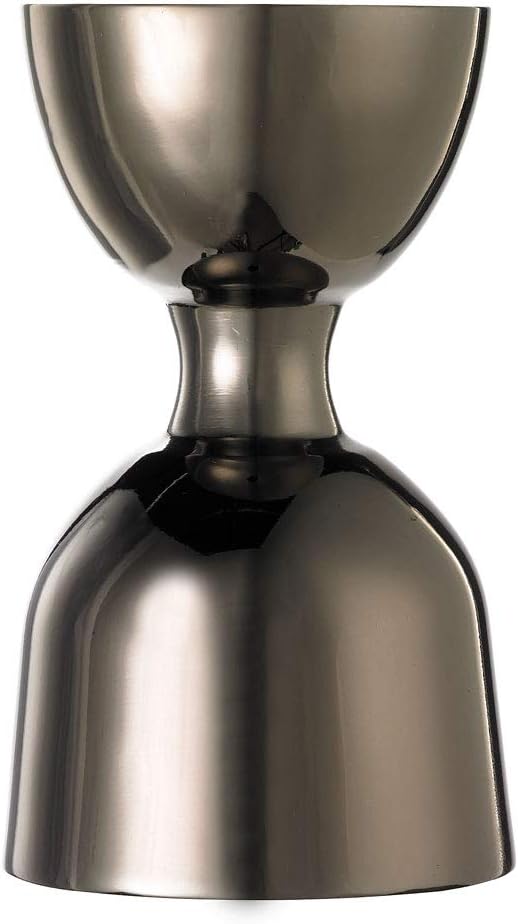 Jigger campana borde recto 1-2oz negro metal