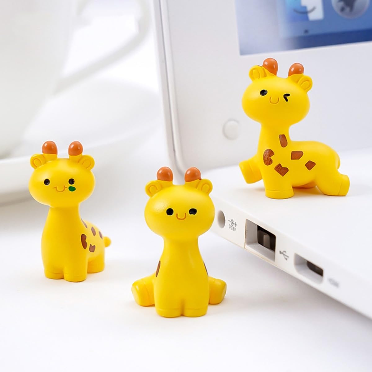 3 Pzas figuras resina jirafa decoración espejo coche