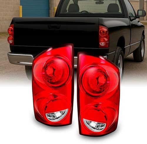 Set luces traseras Dodge Ram rojas transparentes