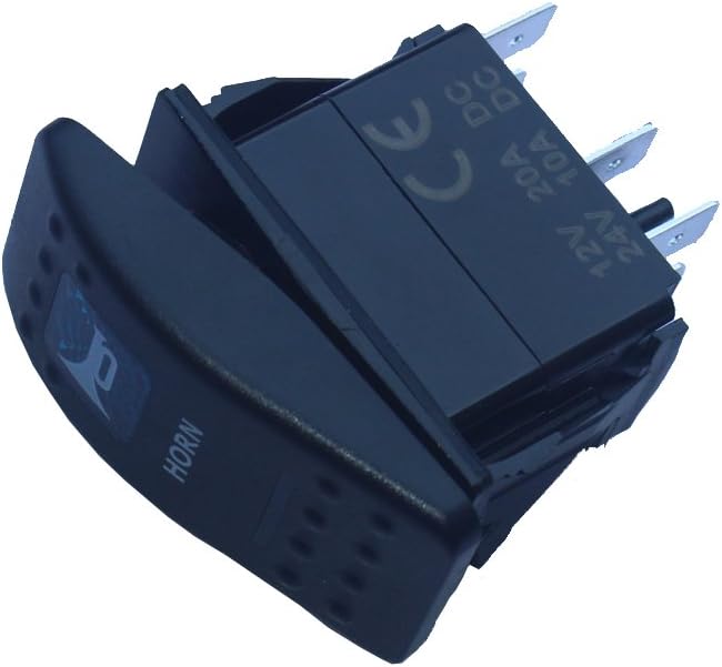 Interruptor palanca 12v 20a con luz led azul para bocina auto