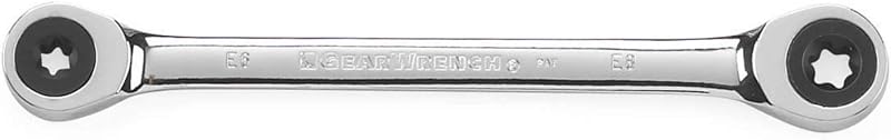 Set 4 Pzas Llaves E-Torx Trinquete Doble 9224D Plata