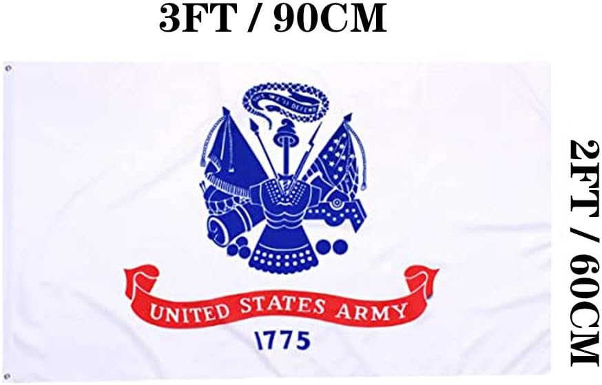 Banderas militares EE.UU. 2x3 blancas doble cara resistente