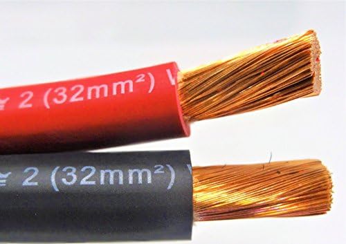 Cable soldadura 2awg negro rojo 30pies fabricado EE.UU.