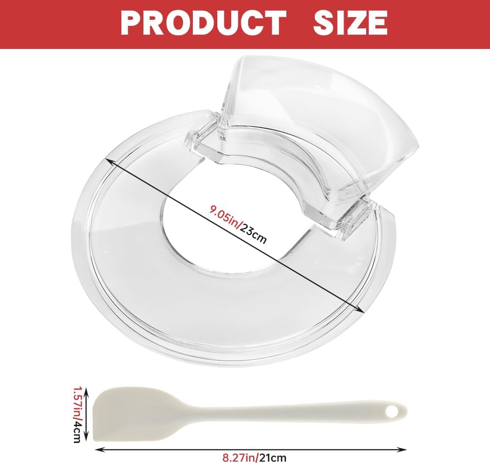 Escudo vertido Kitchen-Aid 4.5-5qt con boquilla y raspador