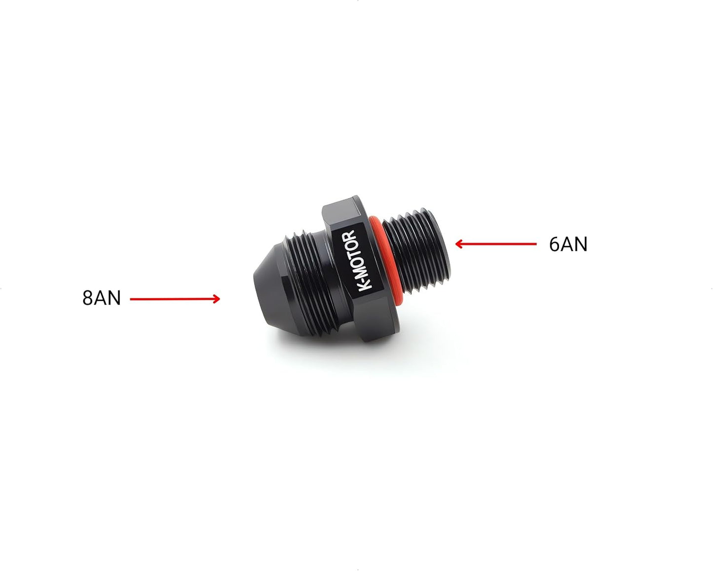 Adaptador macho 6AN a 8AN con junta tórica
