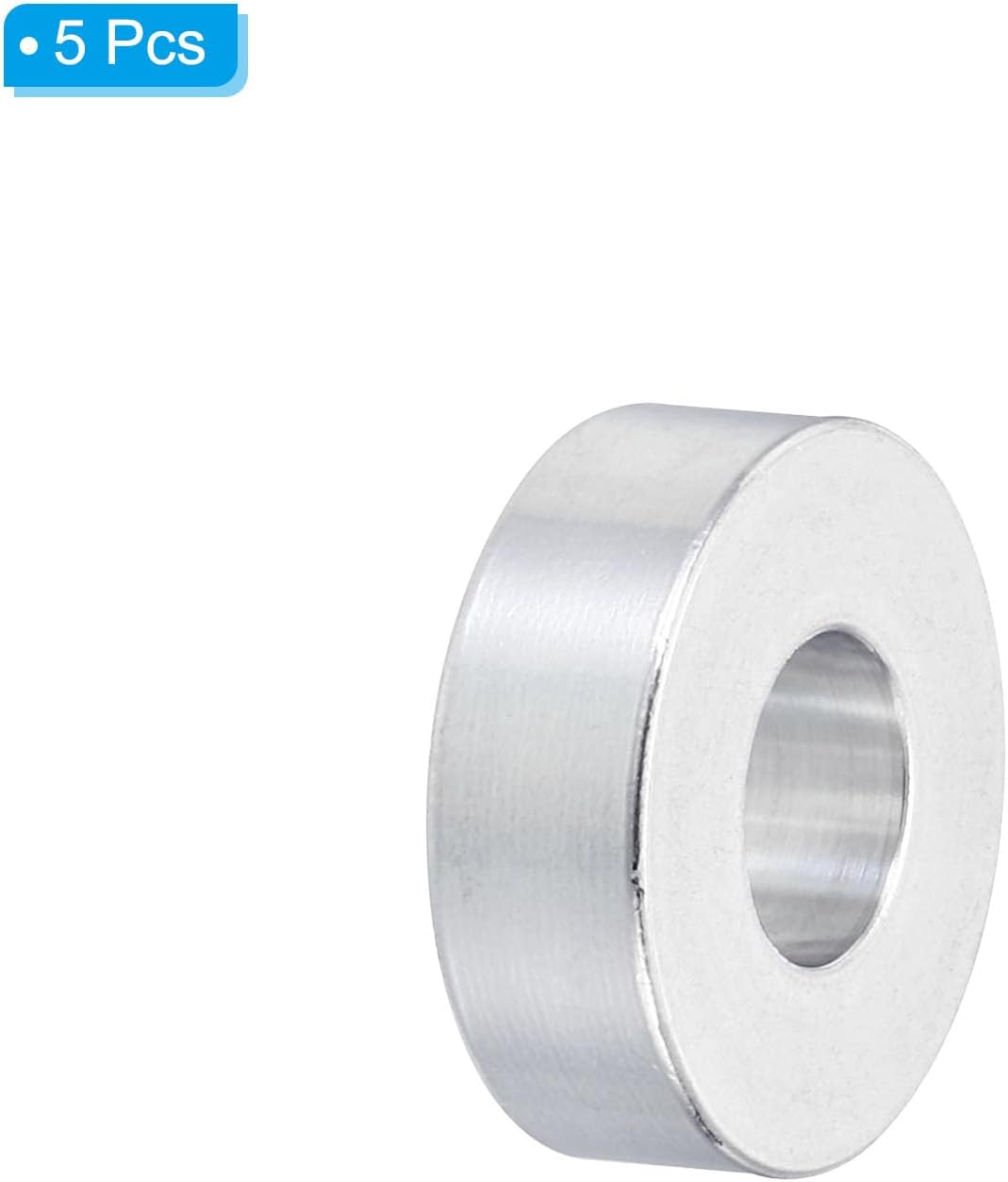 Espaciadores aluminio M10 5 pzas 0.41x0.95x0.32pulg
