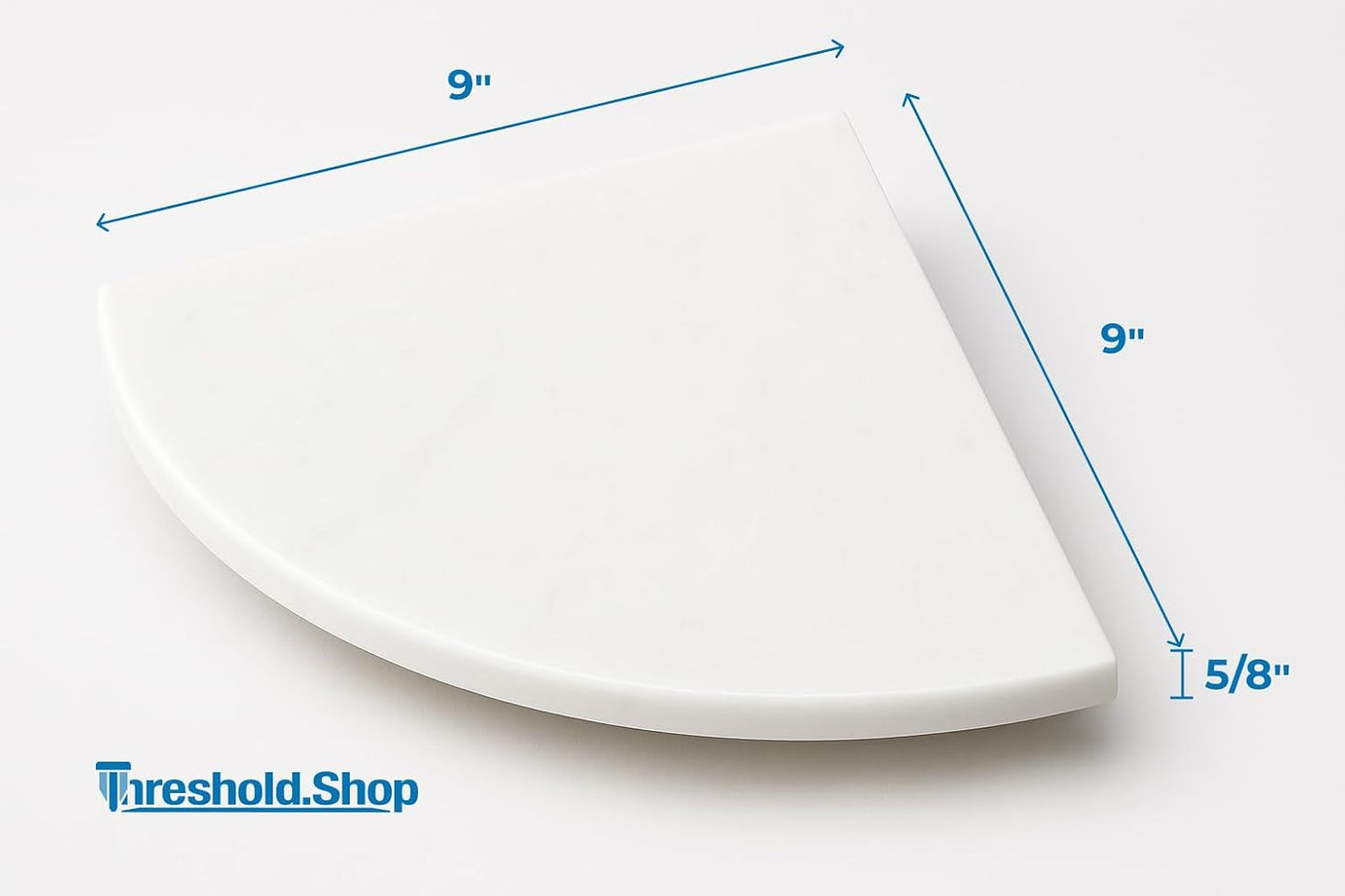 Estante ducha esquinero mármol blanco 9" diseño clásico