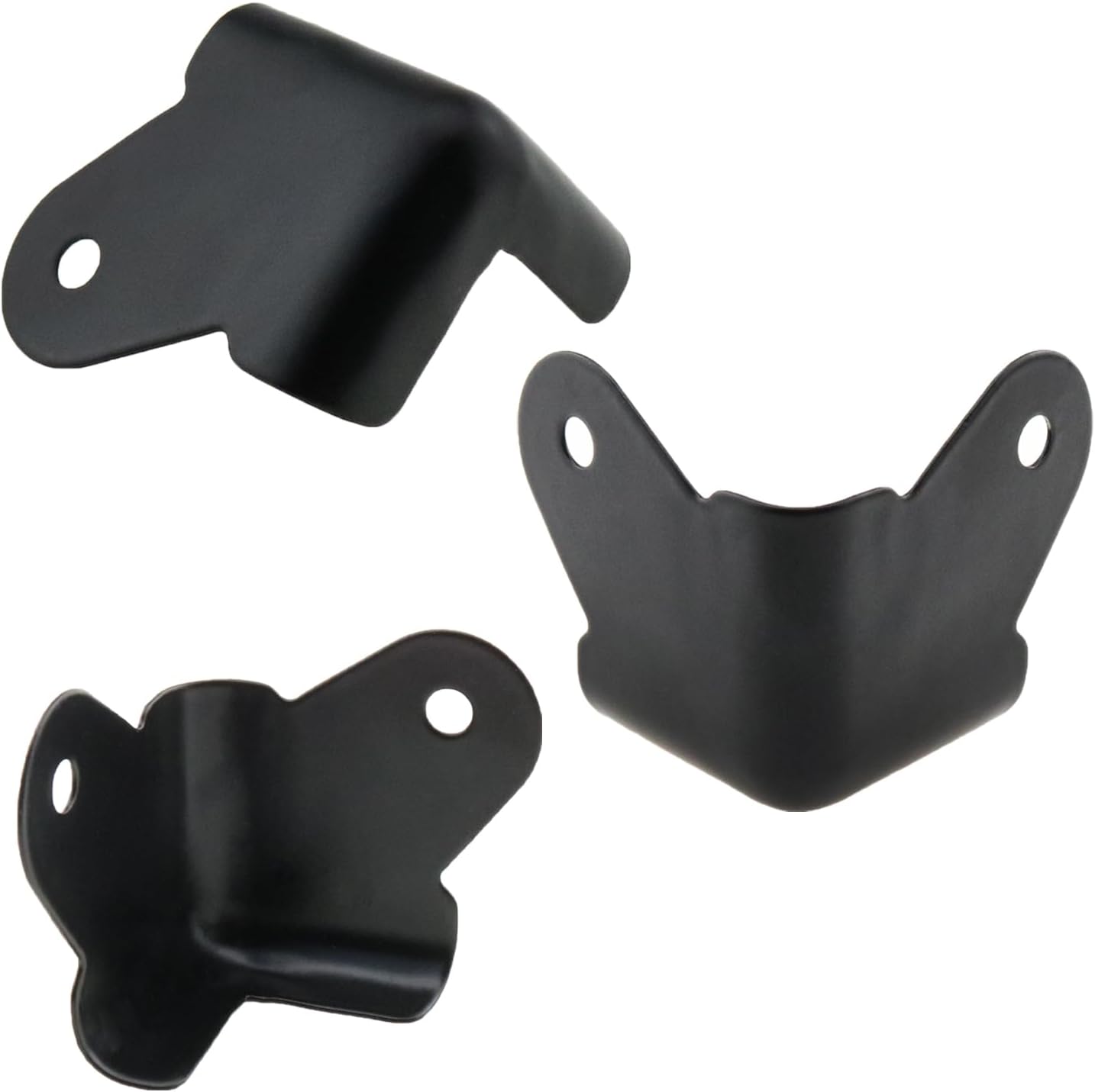 8 Pzas Protector Esquina Acero Texturizado Negro
