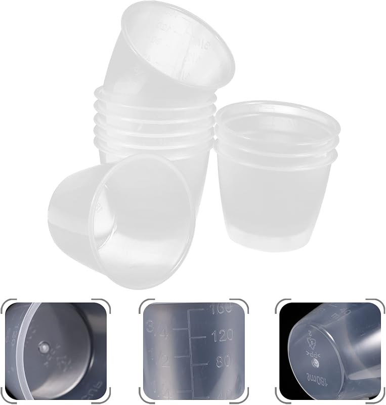 Taza medidora plástico alimenticio 5.4oz transparente cocina