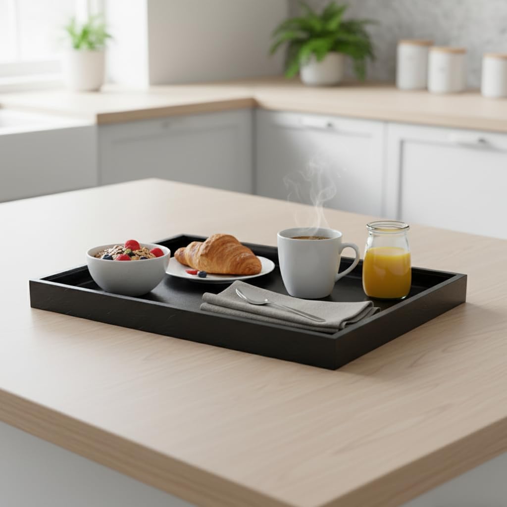 Bandeja servicio cuero rectangular 35x18pulg