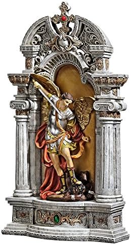 Nicho San Miguel Arcángel 15pulg poliresina a todo color