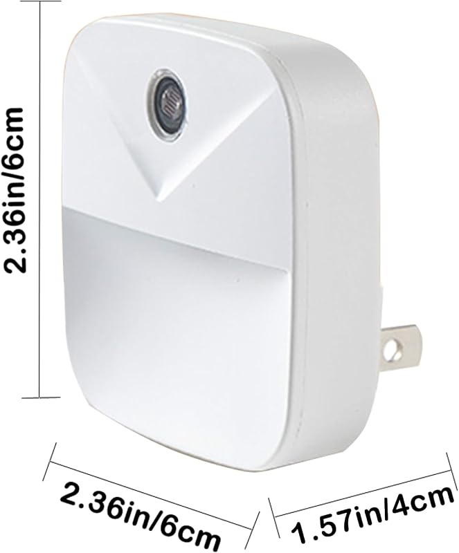 4 Luces Nocturnas Enchufables LED Sensor Amanecer Dormitorio