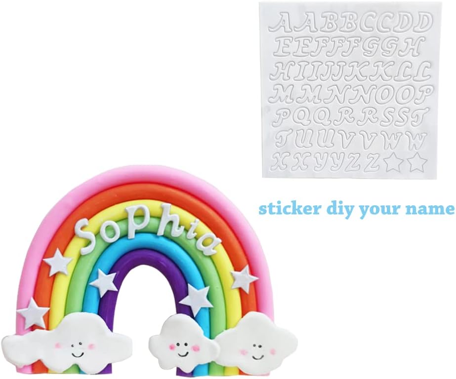 Decoración pastel arcoíris personalizada para niños cumpleaños