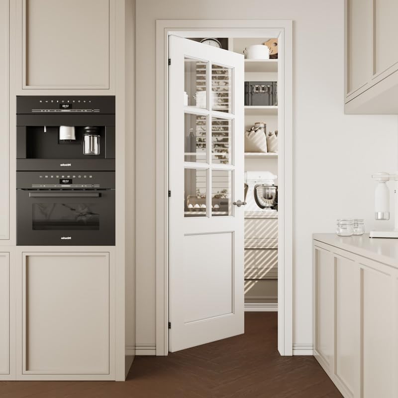 Shaker vidrio 28x80pulg puerta granero baño blanco