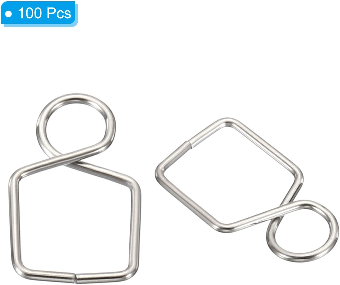 Clip conector candelabro 100 pzas acero inox plata