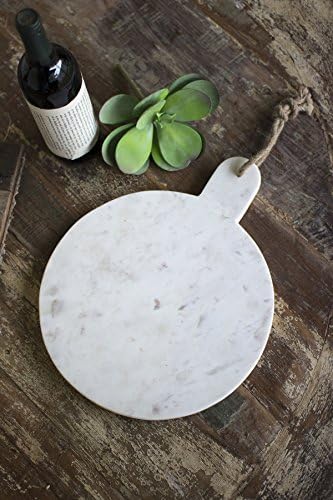 Tabla cortar redonda mármol blanco blanquecino