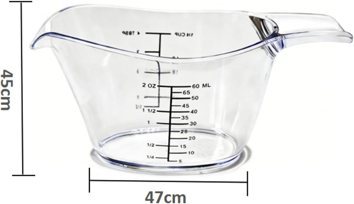 2 Pzas Tazas Medidoras 2oz con Cuchara Vasos Transparentes