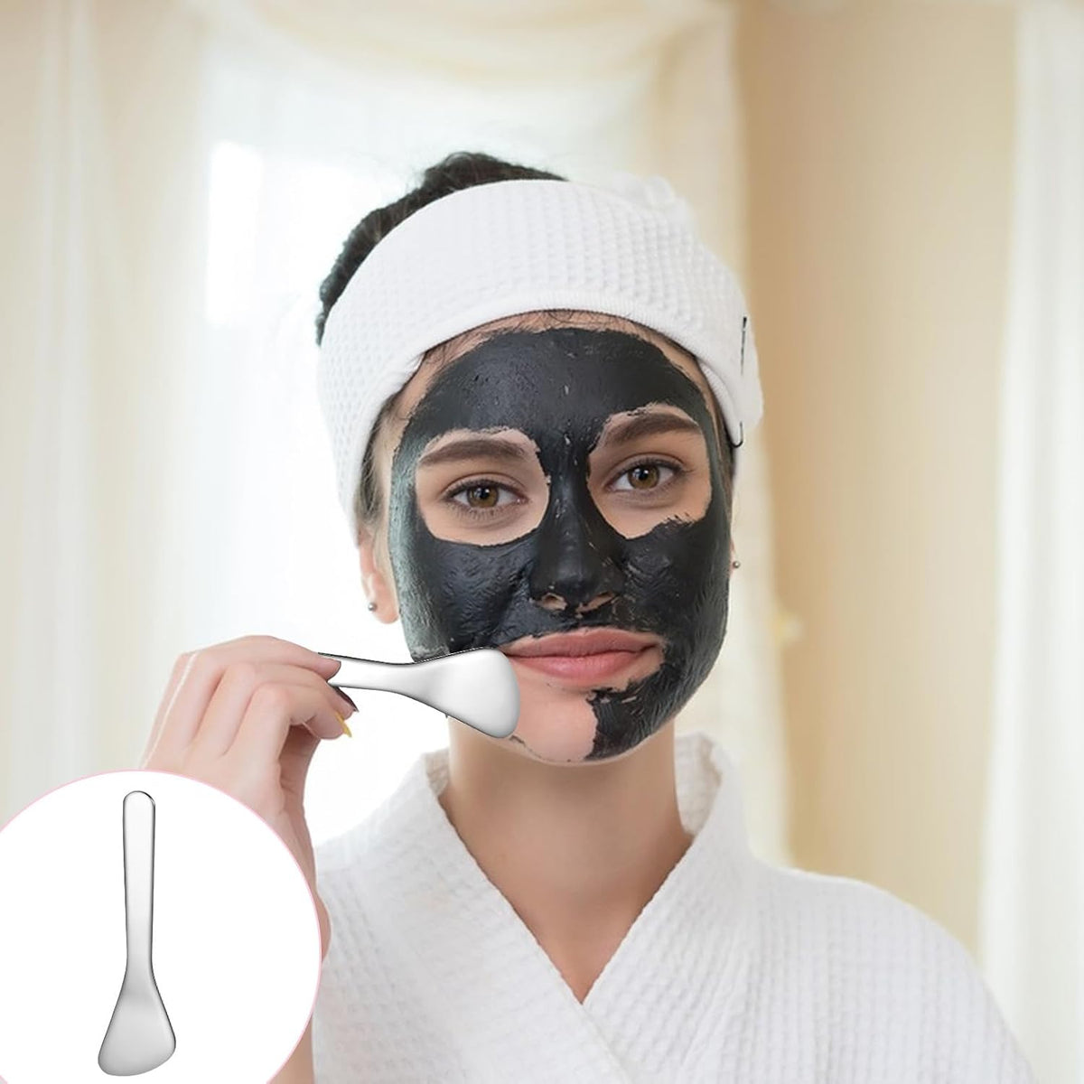 3 Espátulas Acero Inox Multifuncionales para Cuidado Facial