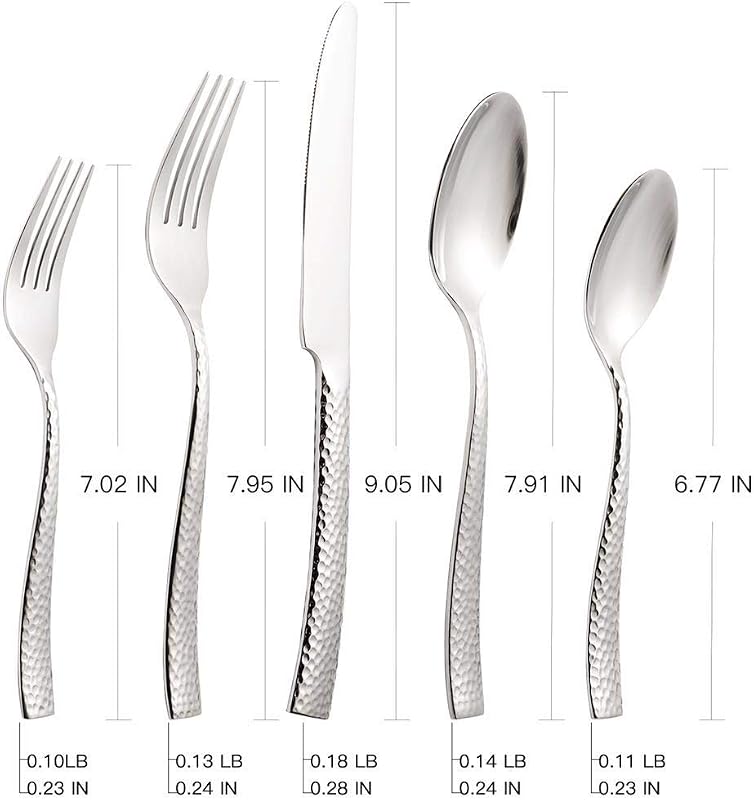 Set 10 Pzas Cubiertos Acero Inox Forjado Servicio 2
