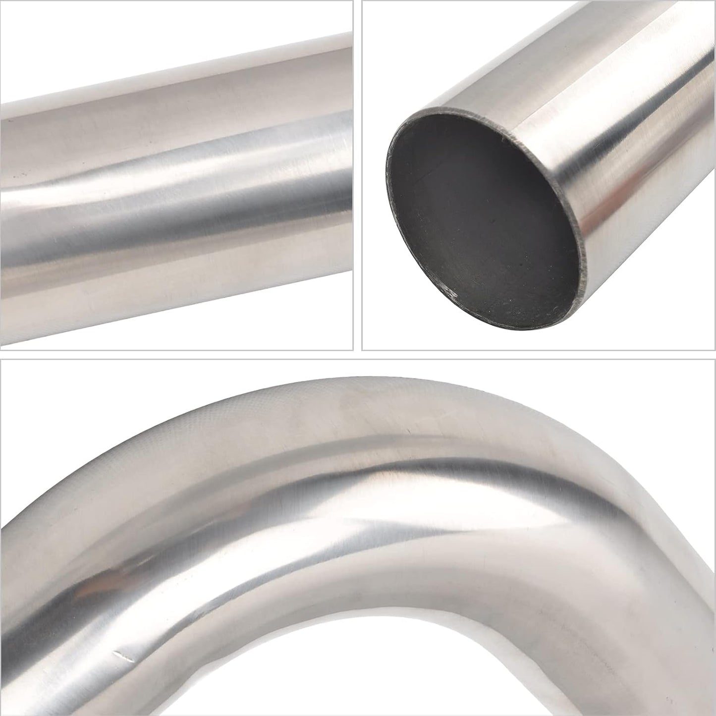 Tubo escape mandril 2.25pulg acero inox T304 15.74pulg