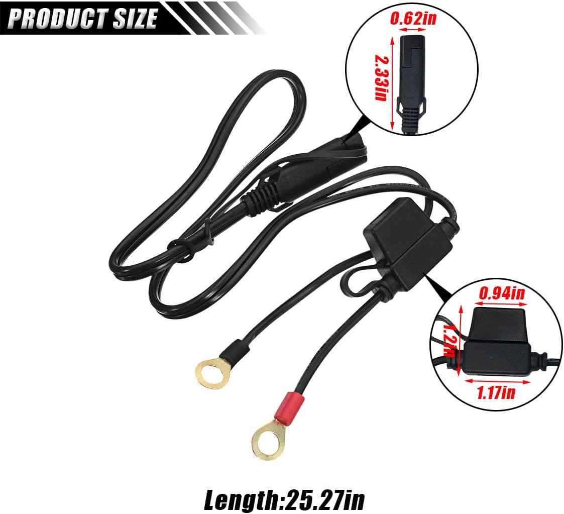 Conector SAE 2ft 18AWG cable extensión conector SAE a junta tórica