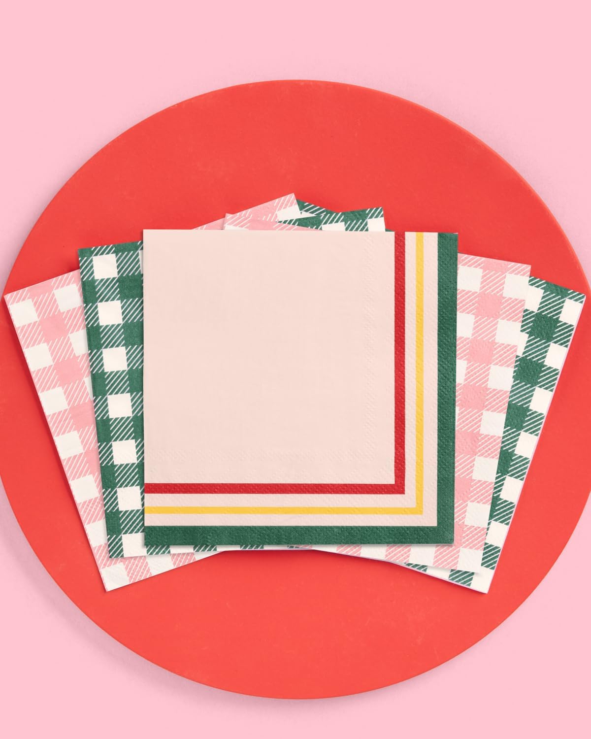 Servilletas campamento 24 pzas cuadros 3 capas lindo regalo