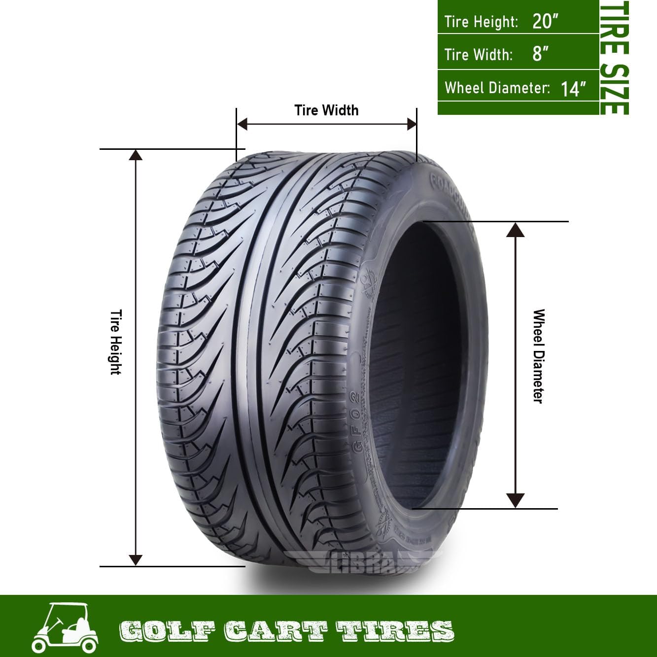 Neumáticos 215/35x14 para carritos golf y 4x4 4 capas set 4
