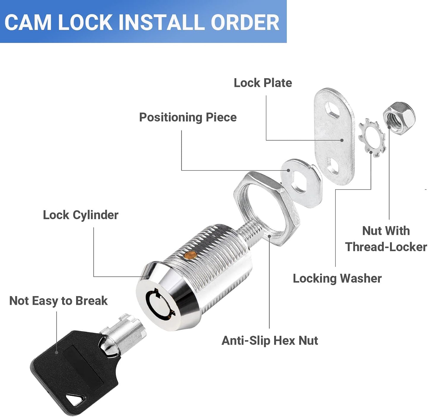 Candados almacenamiento RV con llave 7/8 9/16 pack 6