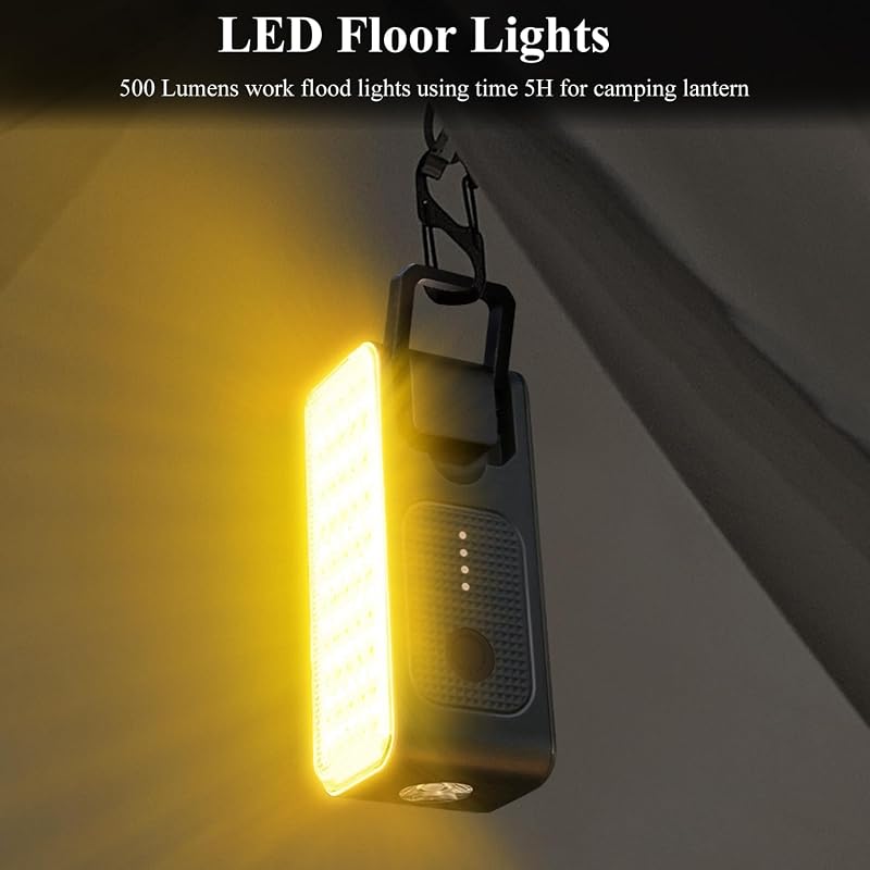 Linterna LED recargable magnética para campamento