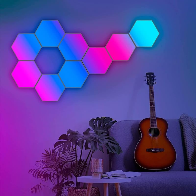 7 Luces LED hexagonales 16M colores con app