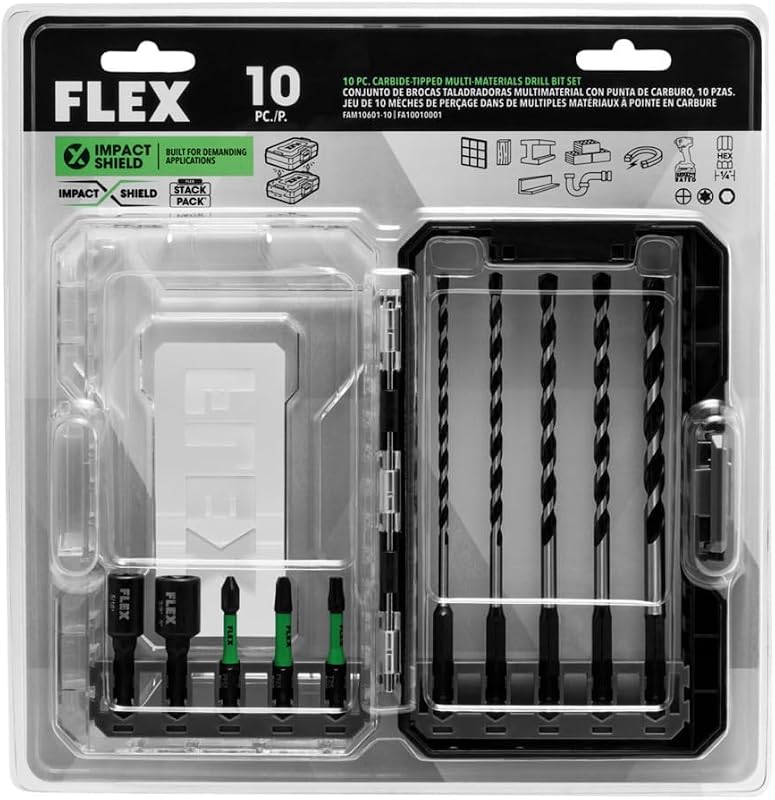 Set 10 Brocas Multiconstrucción Punta Carburo