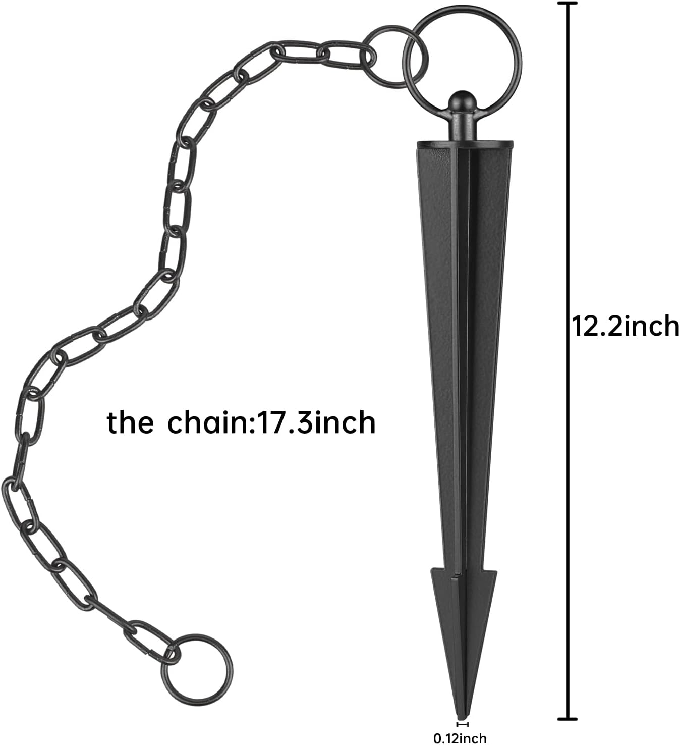 Estaca anclaje cadena lluvia cono negro 29.8"