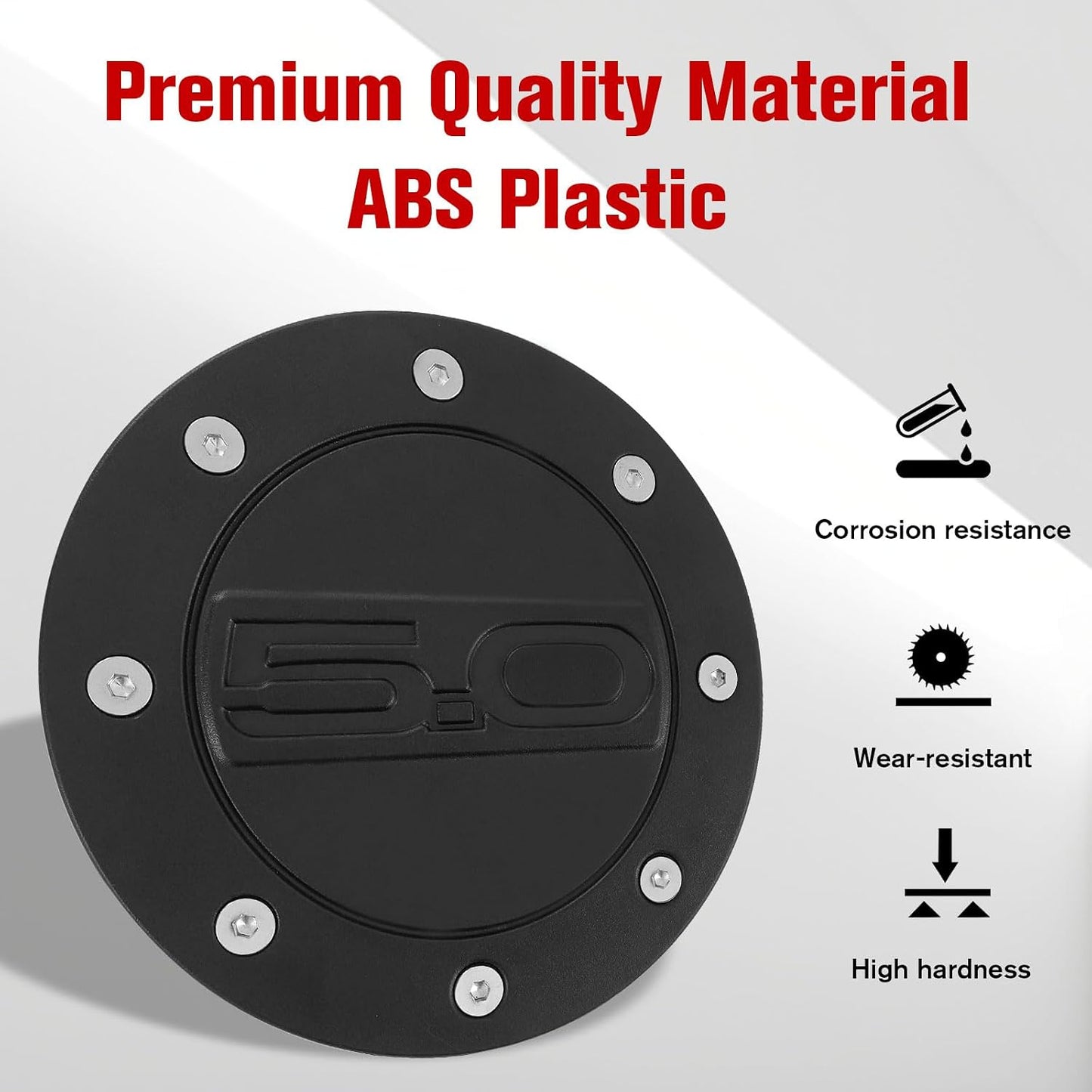 Cubierta tanque gasolina Mustang 24-25 plástico ABS negro