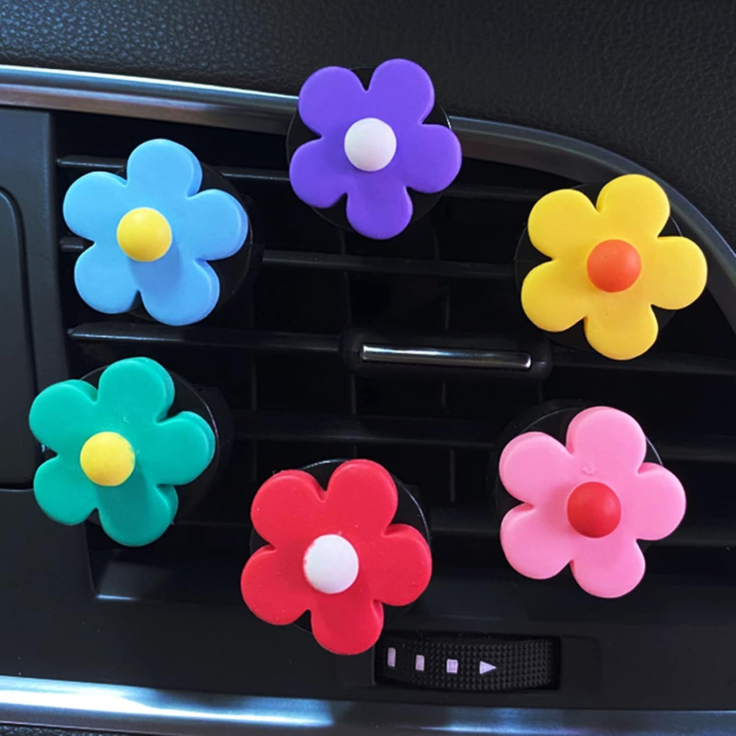 6 Clips Ventilación Margarita Decoración Coche Bohemia